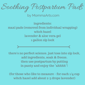 Soothing Postpartum Pads